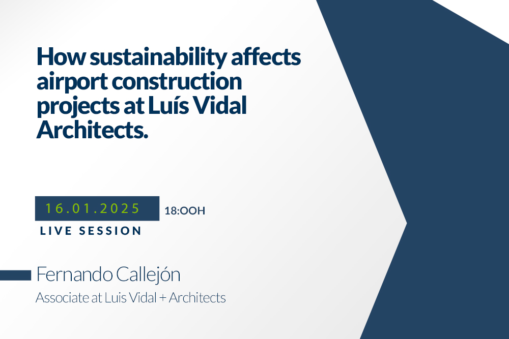 webinar ingles enero 2025 - New Webinar: How sustainability affects airport construction projects at Luis Vidal Architects